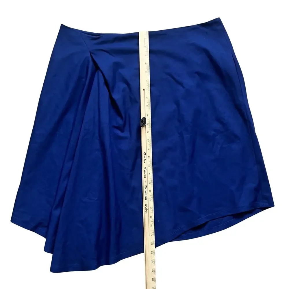 Arlum Royal Blue Indigo Full Asymmetrical Midi Skirt Plus Size 18 NEW Tags